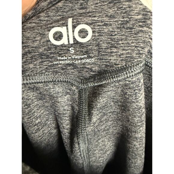 Alo Yoga Alosoft Lavish Dark Heather Gray Two Piece Sports Bra Leggings Set Sz S - Picture 14 of 15